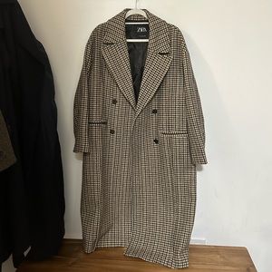 Zara oversized wool blend coat size M